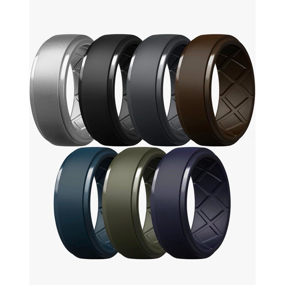 Silicone Wedding Ring Set for Men 7ct New size 8